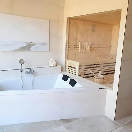 Inselliebe Mit Sauna 度假居 泽姆平